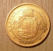 8 Zlatník (8 Ft), 1871, GY.F.,  F.J.I.,  -1/1-,  R!