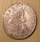 XV  krejcar,  1676, Graz,  -1/1-, R!