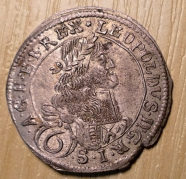 VI krejcar 1674,Sv.  Vít,  +1/1+