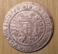 VI krejcar  1665,  Vratislav,  1/1