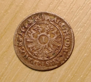 1 krejcar  1665,  Vratislav,  -1/1  R! 