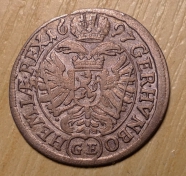 3 krejcar  1697,  Praha,  2/2